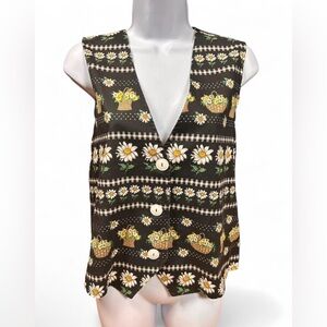 Vintage 89’s/90’s Daisy/floral print vest